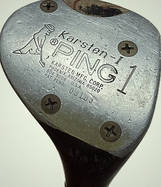 Vintage Karsten-I PING 1 Wood Driver RH 43.5” Stiff Steel Shaft Heel-Toe Balance