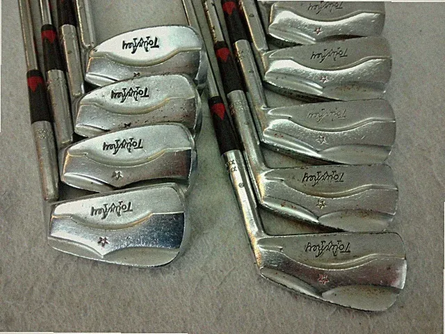 VINTAGE MACGREGOR TOURNEY MT2 CF4000 2-11 IRON SET PRO-PEL #2 STIFF STEEL MEN RH