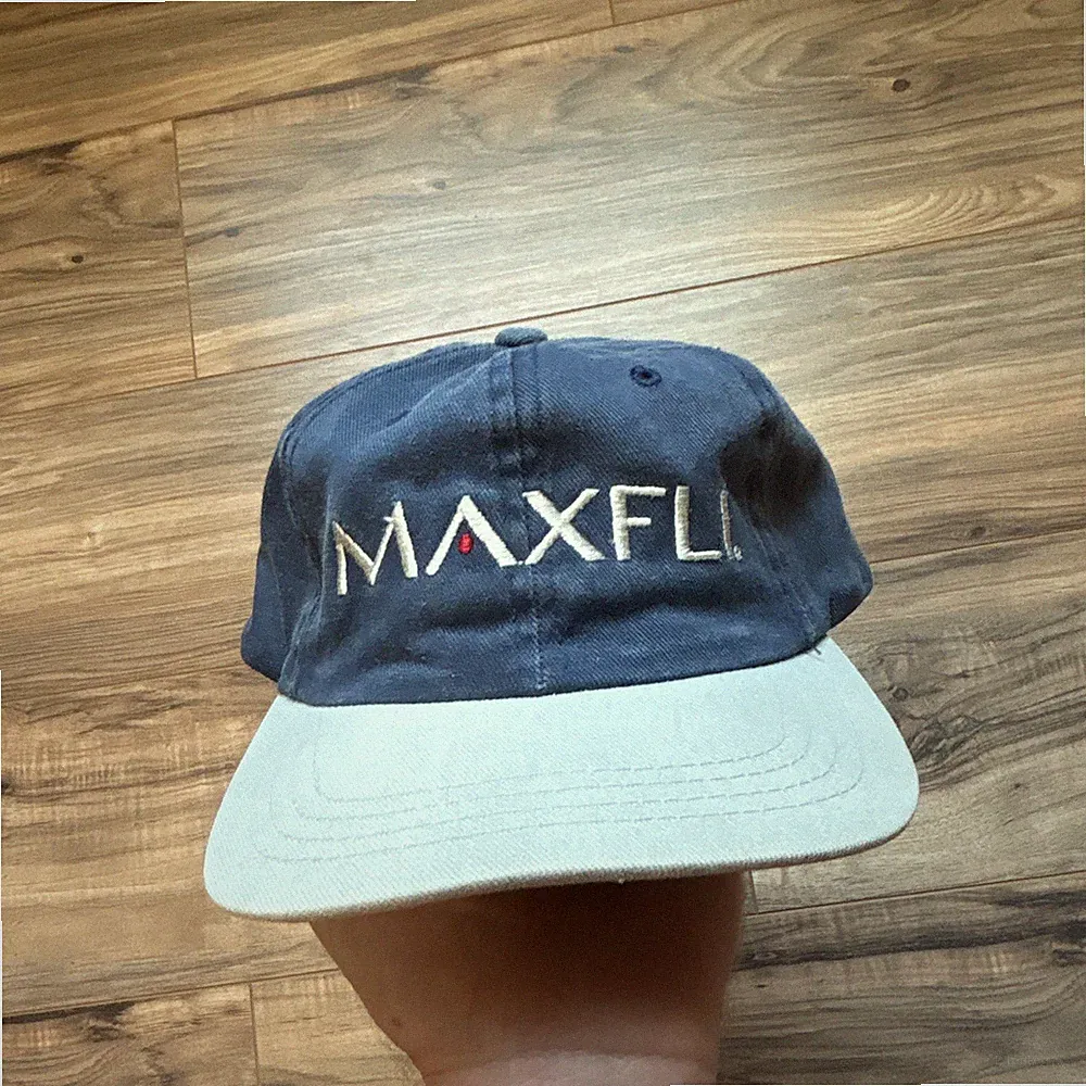 Vintage MAXFLI Blue/Gray adjustable strap back men's baseball cap hat, one size
