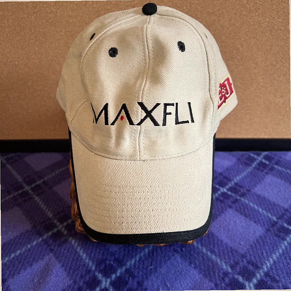 Vintage MAXFLI Golf Hat E&J Brandy Embroided Logos Strap Back Adjustable Cap