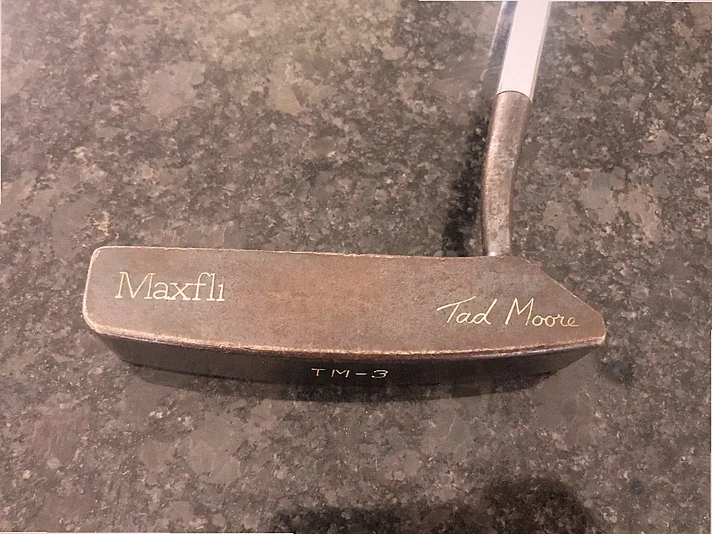 Vintage Maxfli TAD MOORE TM-3 Right-Handed Golf Club Putter New Grip 33.5”