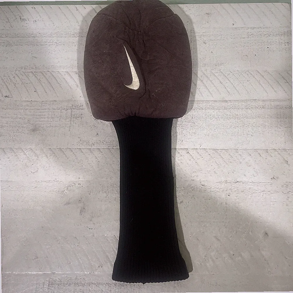 Vintage Nike Golf Club Headcover Brown Suede Fabric Sock Cover 1 Wood