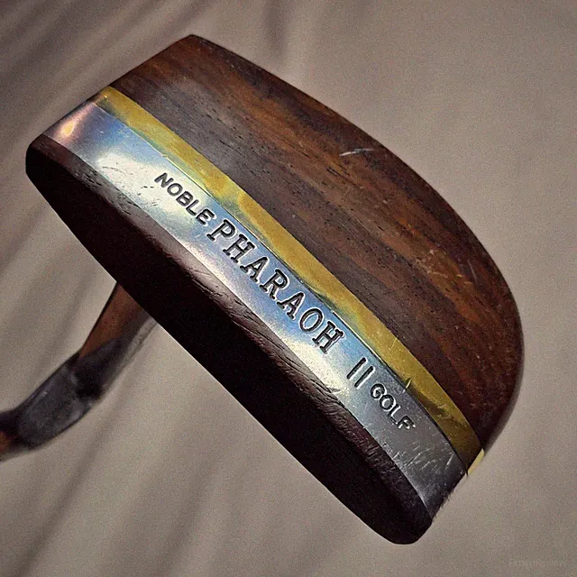 Vintage Noble Pharaoh Golf Persimmon Putter 34" Wood Head Steel Shaft RH Golf