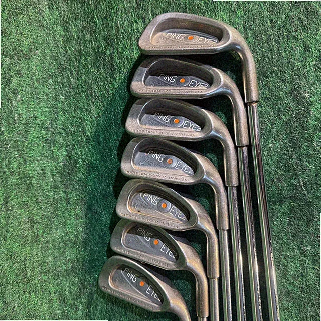 Vintage Ping Eye 2 Orange Dot Irons 3-9 Set Right Hand Steel Mens Golf Clubs