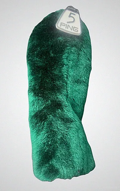 Vintage Ping Headcover Plush Fuzzy 5-Wood Head Cover Furry Green