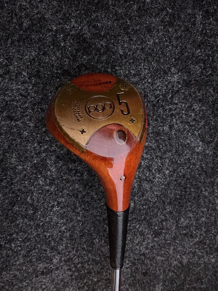 VINTAGE TOMMY ARMOUR PGA PERSIMMON 5 WOOD TRUE TEMPER STIFF SHAFT