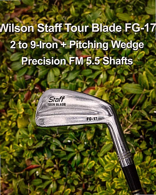 Vintage Wilson Staff FG-17 Tour Blade Iron Set 2 PW Precision FM5.5 Stiff Shafts