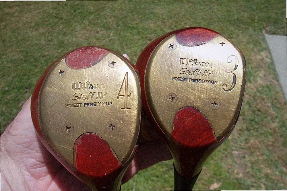 VINTAGE WILSON STAFF TOUR BLOCK PERSIMMON 3 AND 4 WOODS
