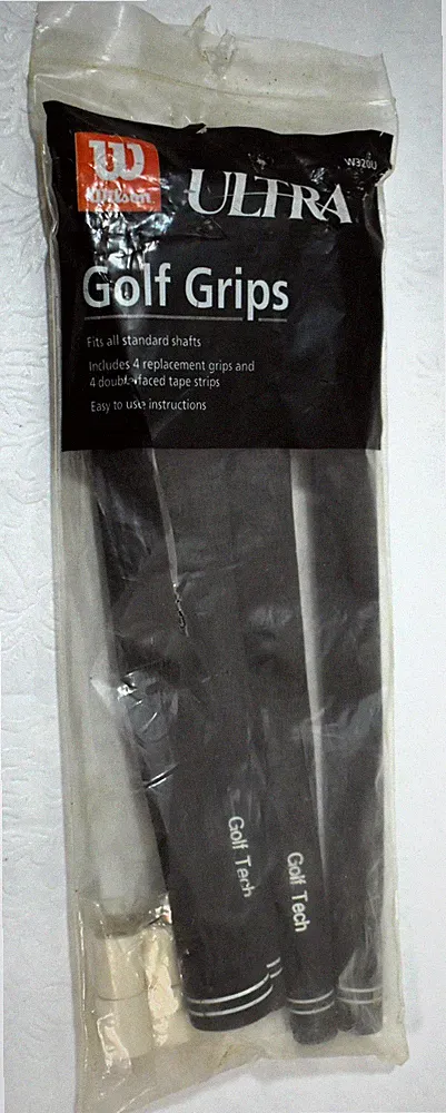 Vintage Wilson ULTRA Golf Club Grips Replacements Black Pack Of 4 KINGTEX New