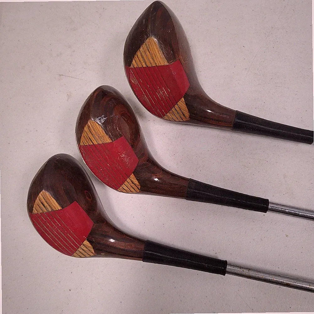 Vintage Wilson Wood Golf Club Set 1 3 5 Driver Fairway Woods Steel Shaft