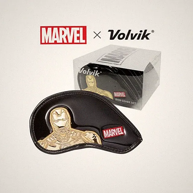 Volvik x Marvel Iron Man Golf Iron Headcover Set 9pcs Red Gold Made in Korea