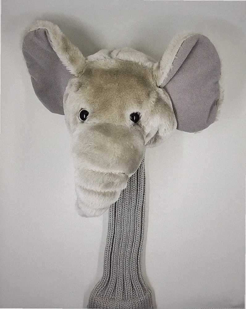 VP1 Vintage Golf Club Cover Gray Elephant Plush 16" Long