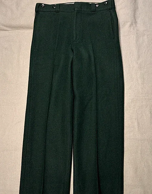 VTG Eddie Bauer Pants Wool Tweed Donegal Winter Flannel Pleat Y2K Green 34x27