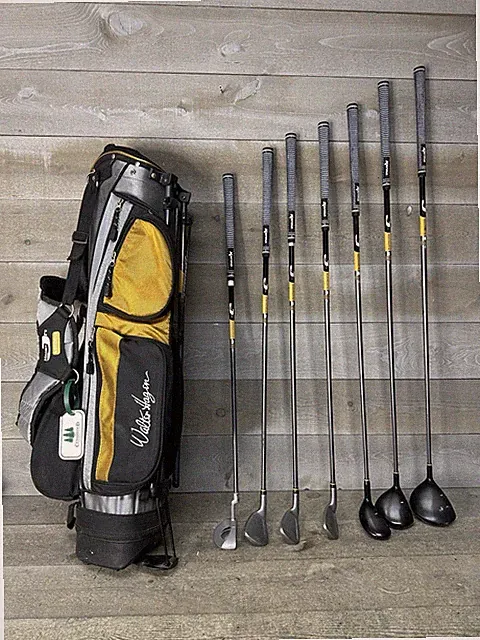Walter Hagen Jr. Series III Set Driver FW HY 7 9 SW Putter Bag New Grips RH