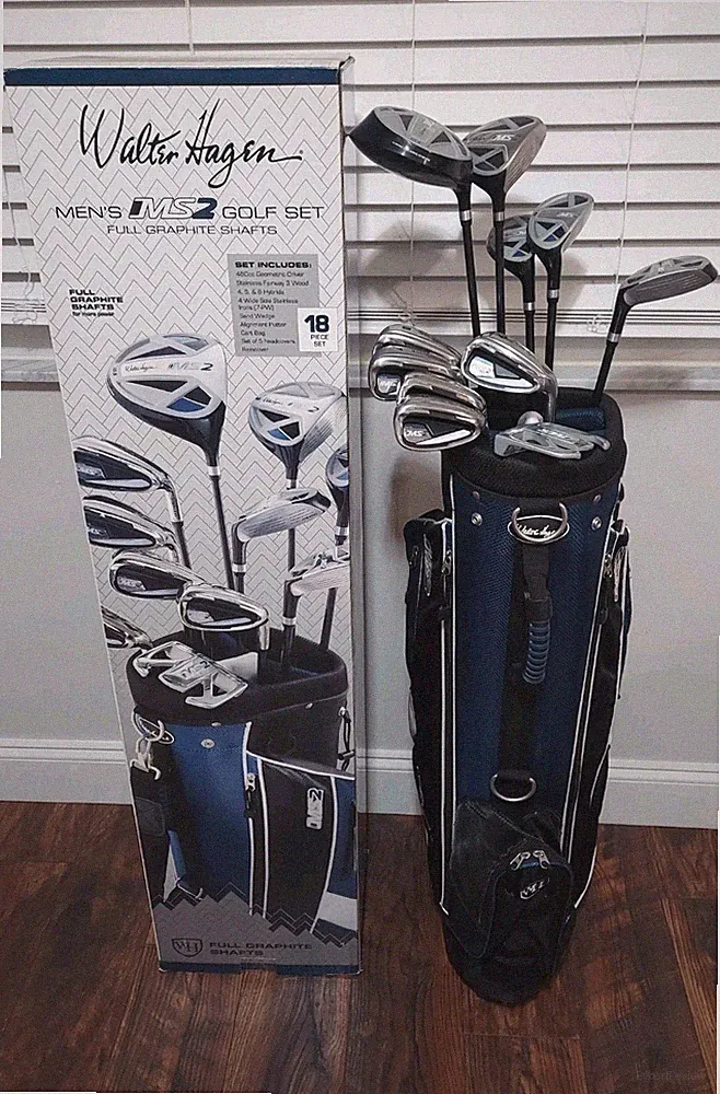 Walter Hagen MS2 18 Pc Complete Golf Club Set Graphite A (Seniors) Flex Shaft RH