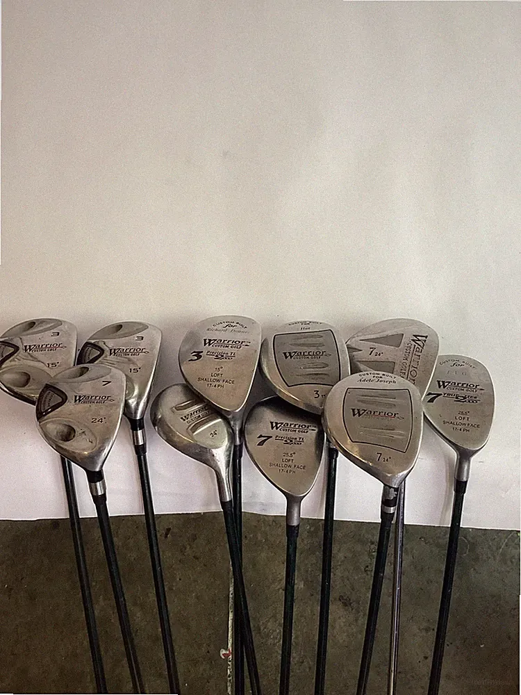 Warrior Golf Lot Of Fairway Woods Assorted Lofts And Flexes (10 Pcs)