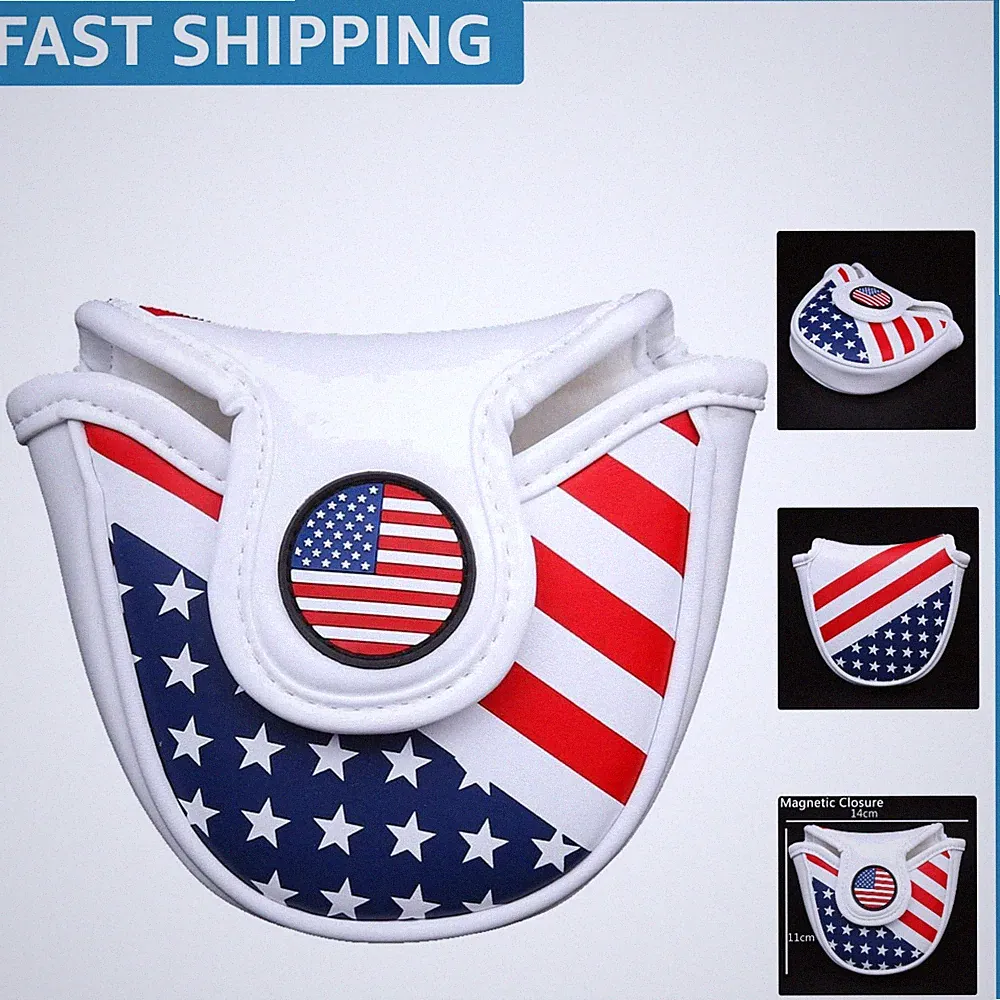 Waterproof Stars & Stripes Golf Head Cover for Mallet Putters - 5.3 x 1.9 inches