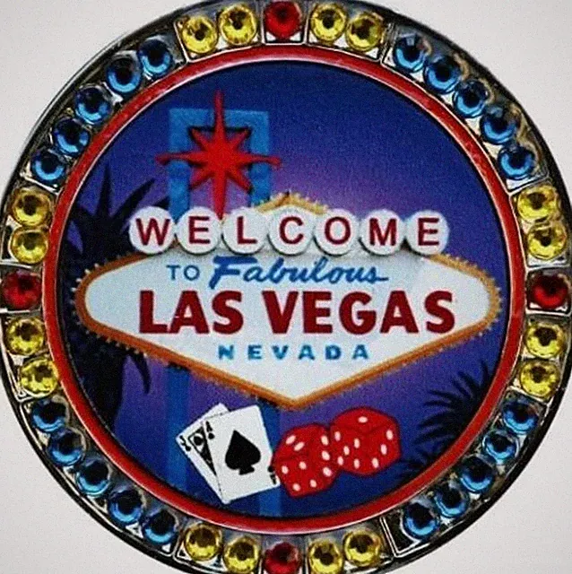 Welcome to Las Vegas Golf Ball Marker & Matching Hat Clip