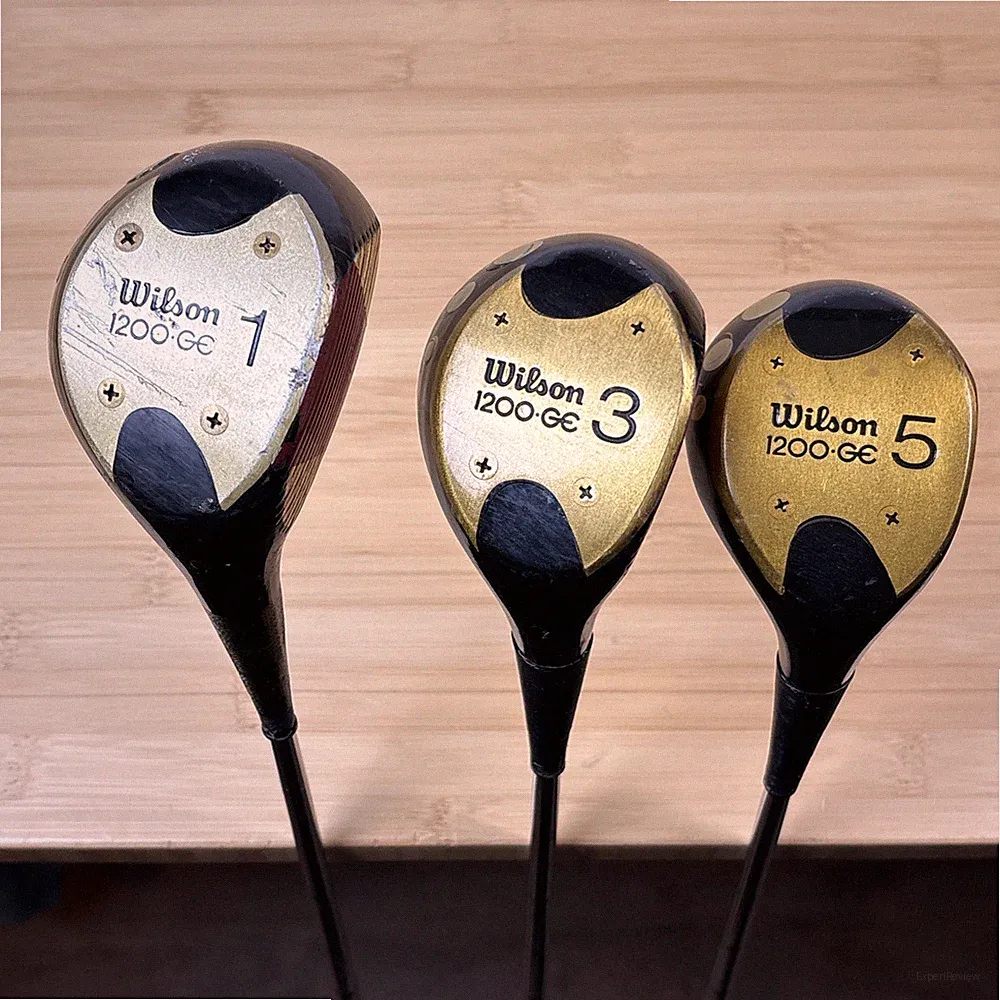 Wilson 1200 GE System Wood Golf Clubs Numbers 1, 3, and 5 Woods - Set of 3