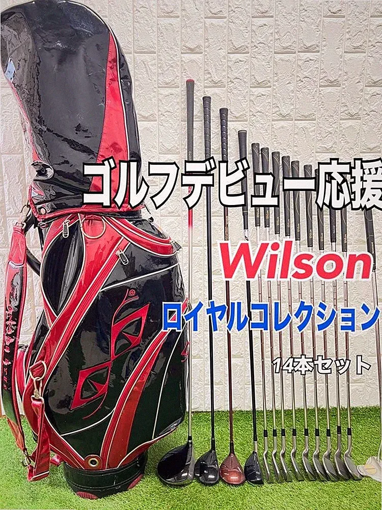 Wilson 14-Piece Men's Golf Club Set with Caddy Bag, Used, Beginner Friendly