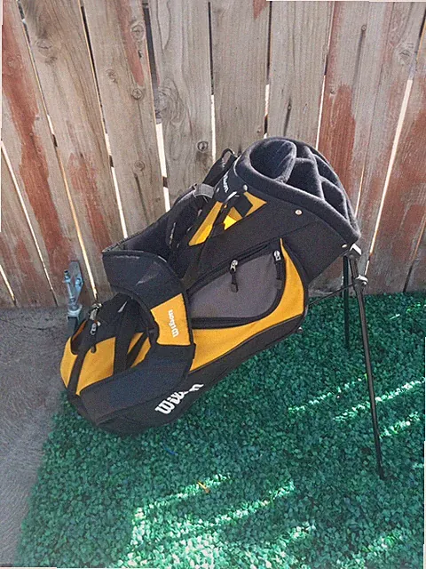 Wilson 7 Way Divider Golf Bag 35"H Yellow Black