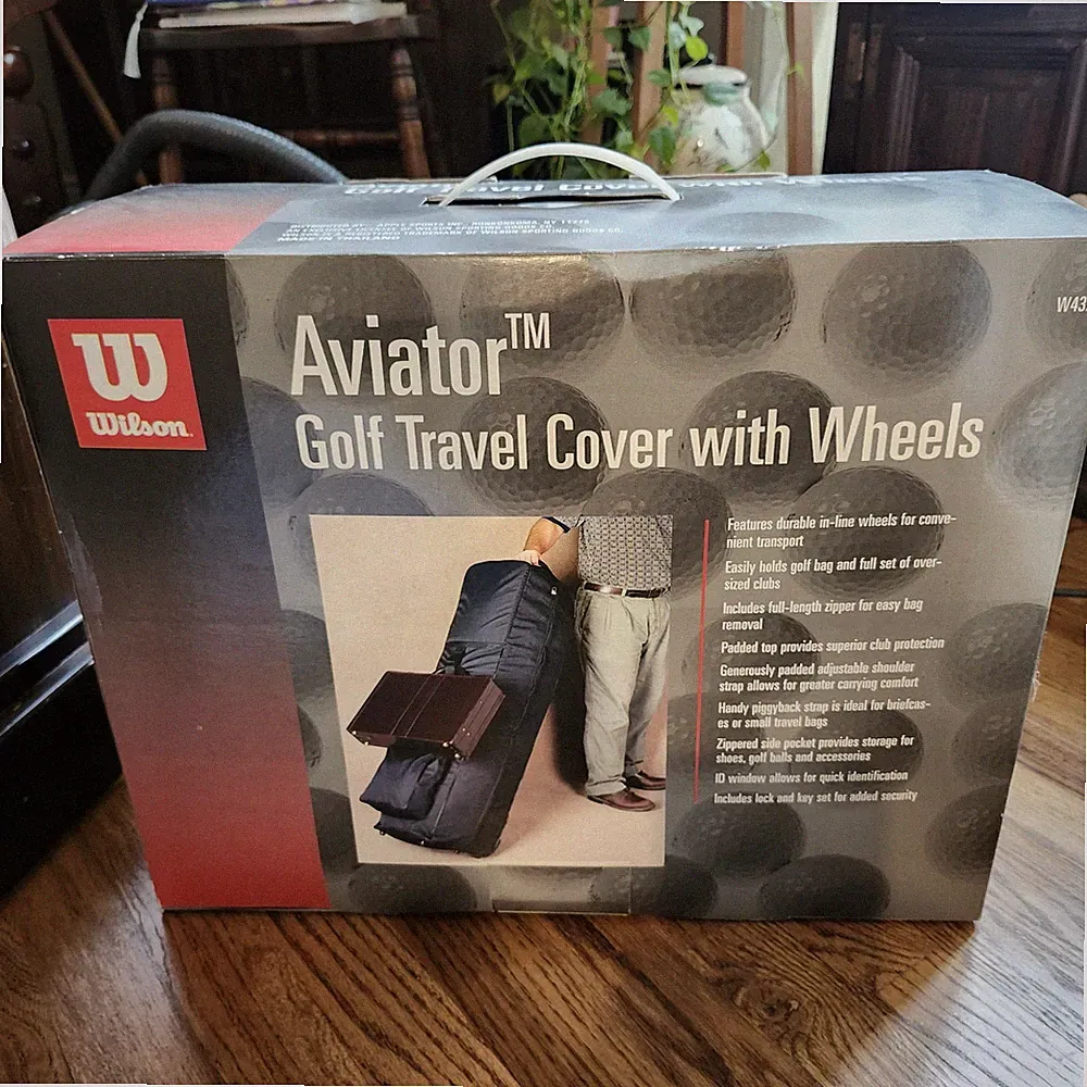 Wilson Aviator Travel Cover With Wheels (W432) For Golf Bag - New/Never Opened