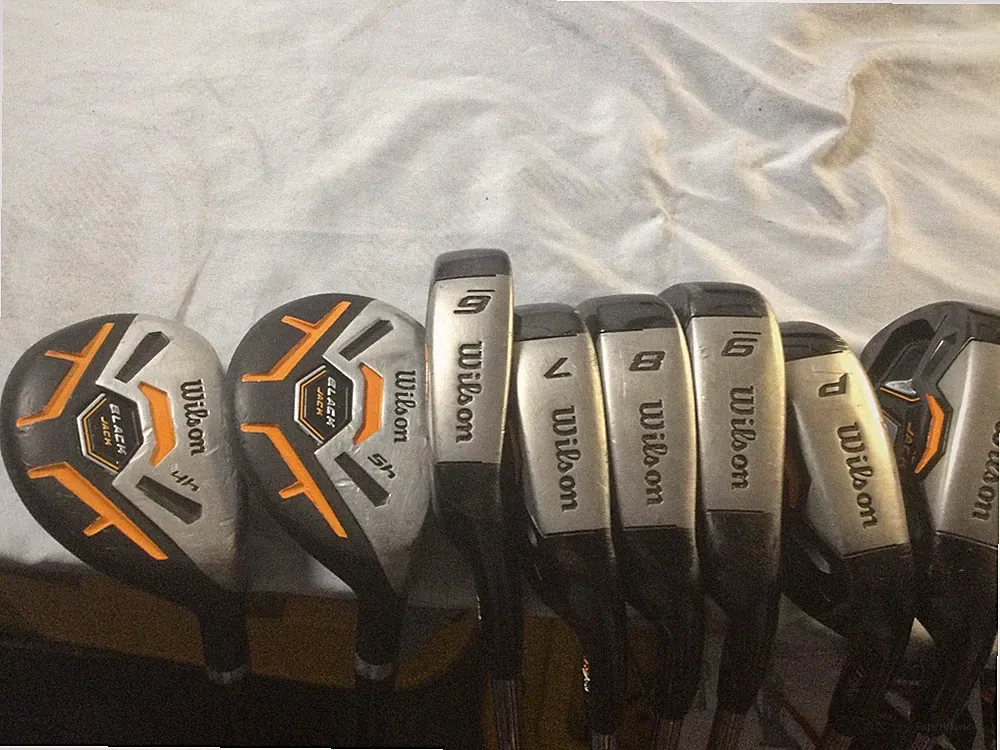 Wilson Black Jack 431ss Golf Clubs 4H,5H 6-9,PW+ SW- Uniflex Steel RH (8 Clubs)