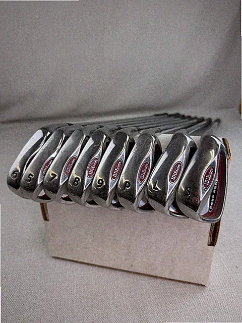 Wilson Deep Red Iron Set (6,7,8,9,P,S,L) RH Steel Shaft 36"
