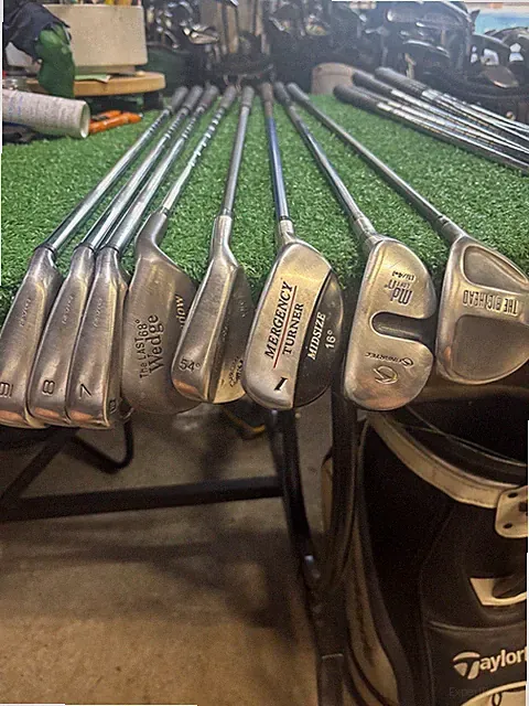 Wilson Deep Red Irons 7-8-9 Combo Set Off Brand -2 Wedges And 3 Hybrid Woods