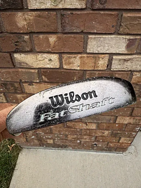 Wilson FatShaft Heel Shafted Nappa Style Putter Blade 35" Steel Shaft RH NO HC