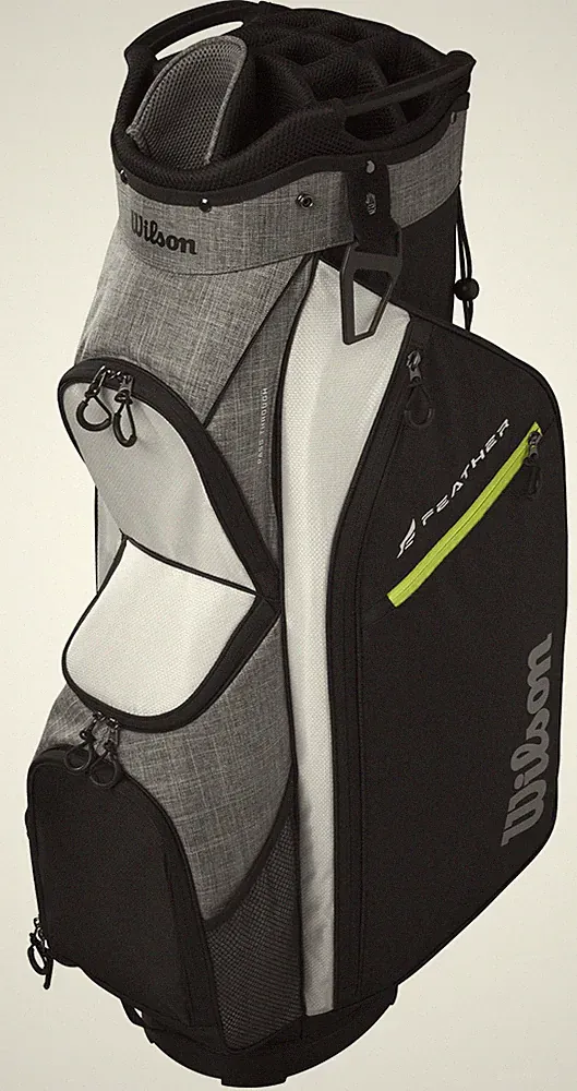 Wilson Feather 2025 Black Grey White Cart Golf Bag