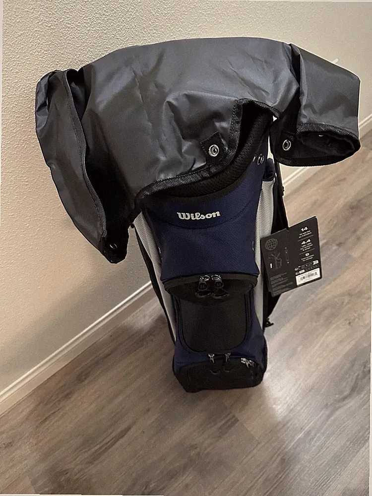 Wilson Feather Navy Blue Cart Bag 14 Way Divider with Rain Cover