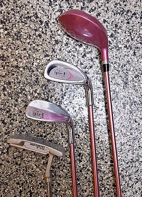 Wilson Girl Thing Junior Golf Club Lot Driver Iron Wedge Putter Pink Youth
