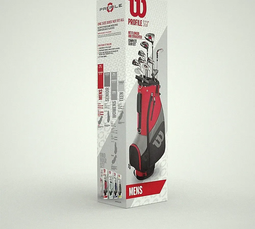 WILSON Golf Profile SGI Men's Complete Golf Set — Long, Right Hand,Red (Long)