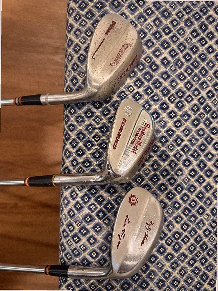 Wilson, northwestern , and Ben hogan wedges