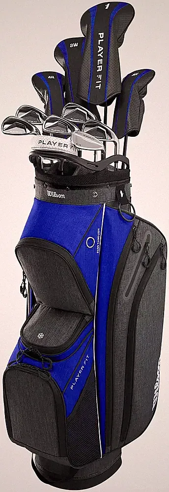 Wilson PlayerFit 17-Piece Golf Set Men’s Driver Irons Hybrids Putter Cart Bag