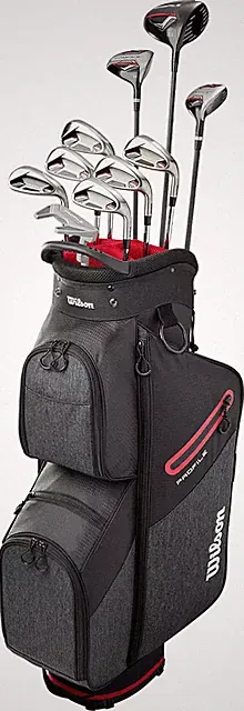 Wilson Profile 14-Piece Golf Set RH Senior Flex Cart Bag Complete Set