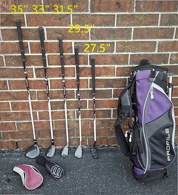 Wilson PROFILE JGI 5-Piece Junior Club Set w/ Stand Bag PURPLE FOR 48"-54" TALL