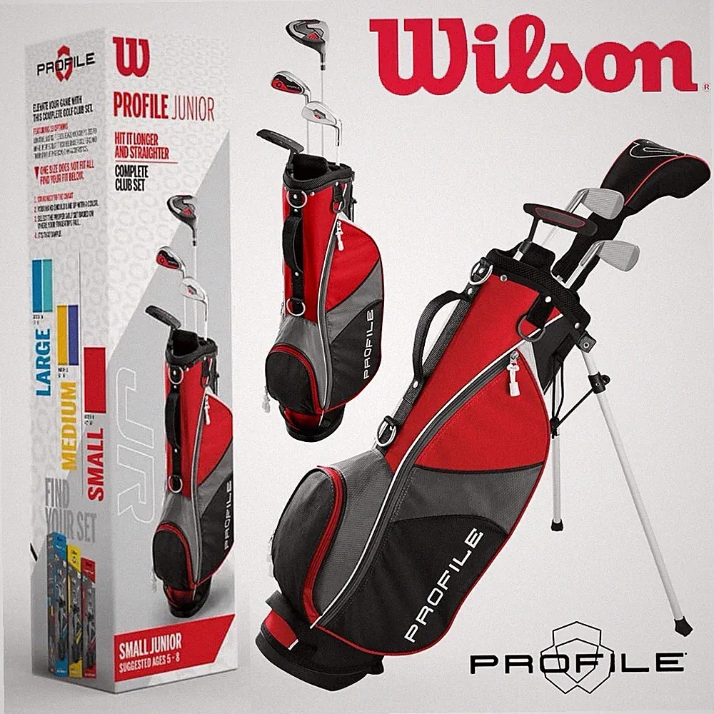Wilson Profile JGI Junior Complete Golf Club Set Red Ages 5-8 Right Handed NIB