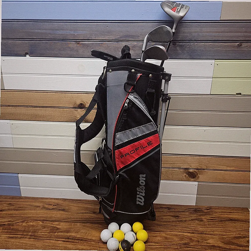 Wilson Profile Junior 4 Clubs Jr Flex Graphite Shaft RH Bag Balls Starter Set