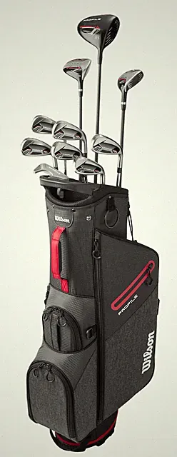 Wilson Profile Red Long with Stand Bag Complete Set Club Set Graphite New