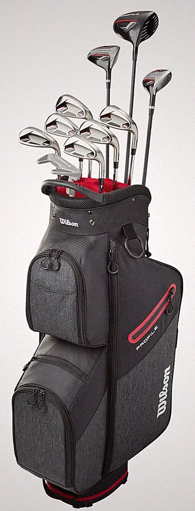 Wilson Profile Red with Cart Bag Complete Set Club Set Senior Graphite New