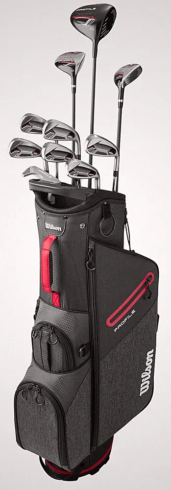 Wilson Profile Red with Stand Bag Complete Set Club Set Uniflex Graphite New