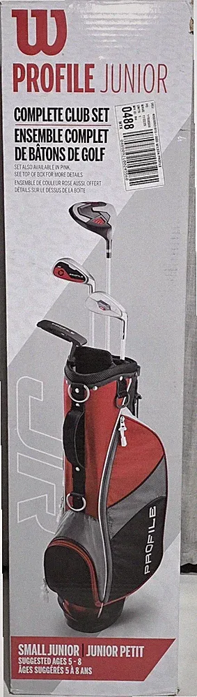 Wilson Profile Small Junior Complete Golf Set Red Carry Bag Right Hand Open Box