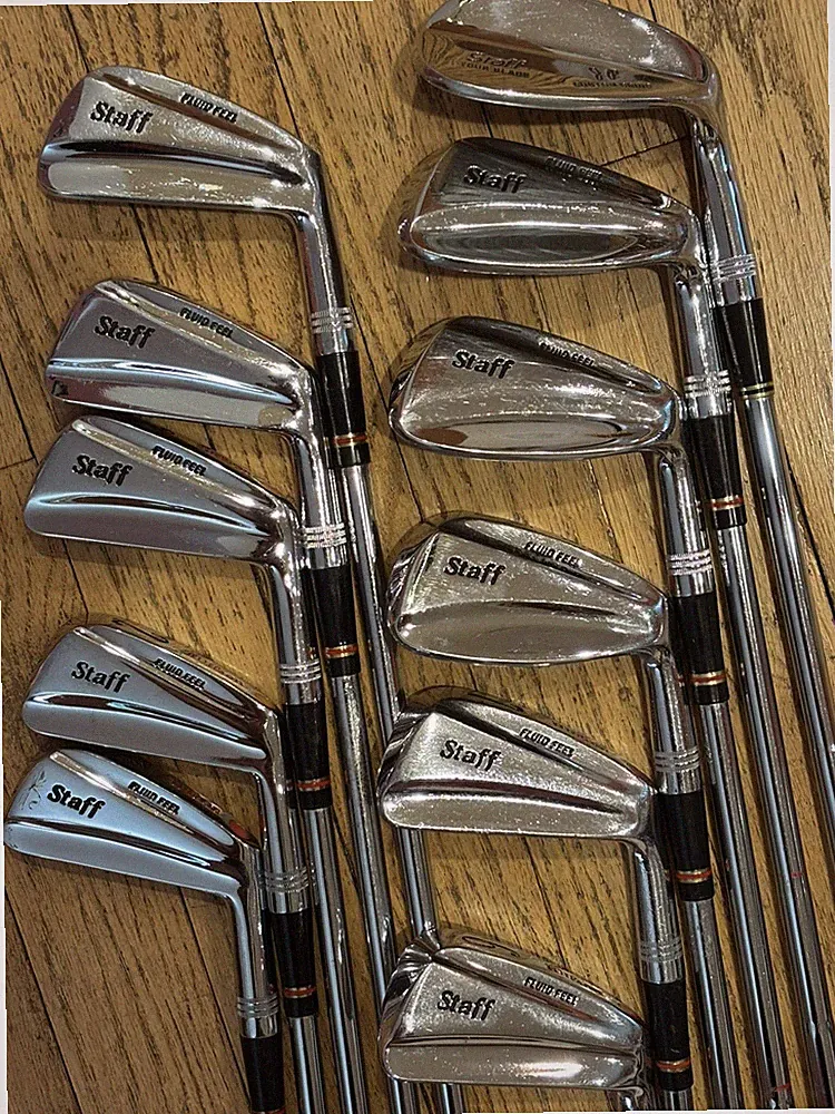 Wilson staff fluid feel irons red button golf clubs 1-sw stiff flex RH