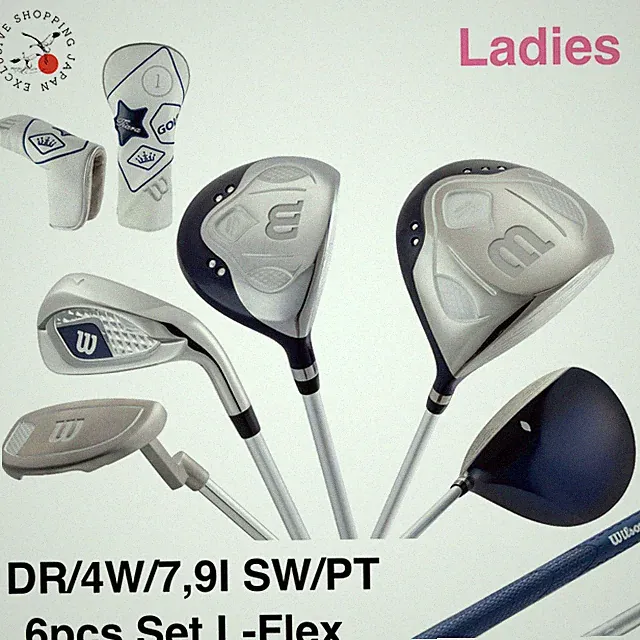 WILSON Tiara Niino Ladies Club Set 6pcs DR/4W/7I,9I/SW/PT For Beginners Navy RH