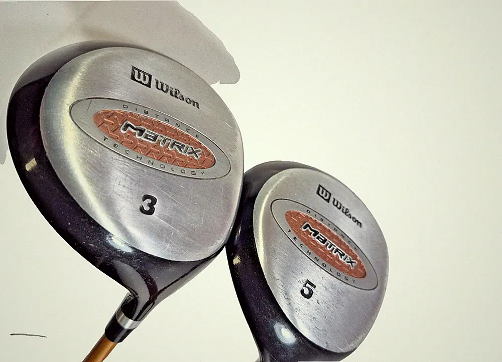 WILSON TITANIUM MATRIX 3 & 5 RH WOODS- DISTANCE TECHNOLOGY GOLF CLUBS
