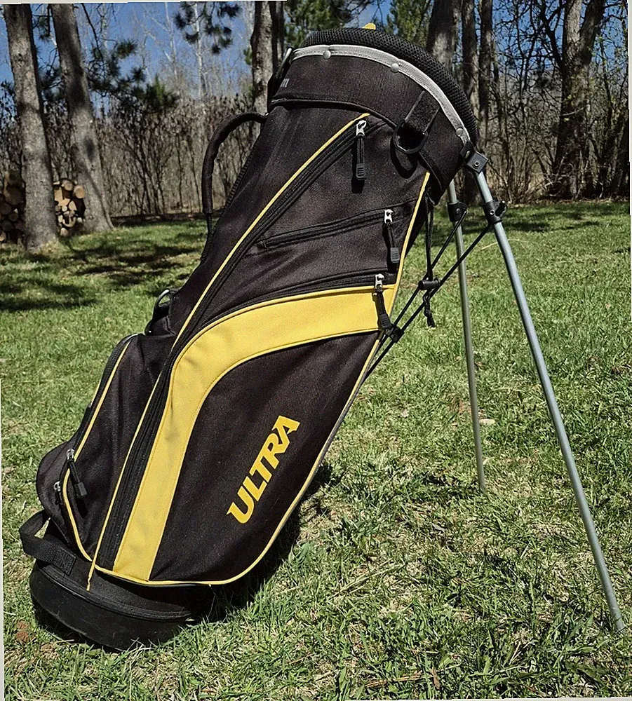 Wilson Ultra Black And Yellow Golf Club Bag With Kickstand & Sholder Strap
