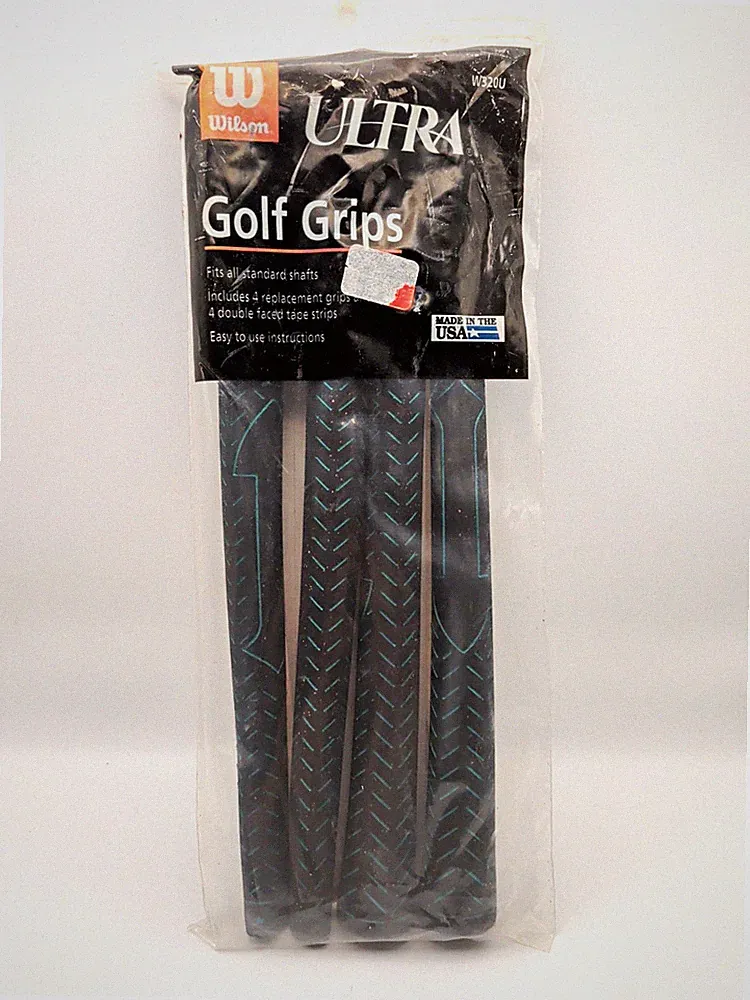 Wilson ULTRA W320U Rubber Golf Grips Black/Blue 4 Pack Unisex Adults