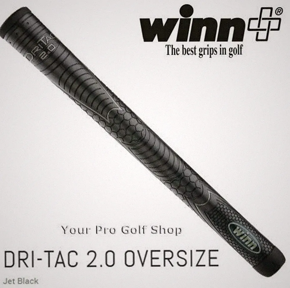 Winn DRI-TAC 2.0 OVERSIZED Jet Black Golf Grip - 72DT-JBK - BRAND NEW